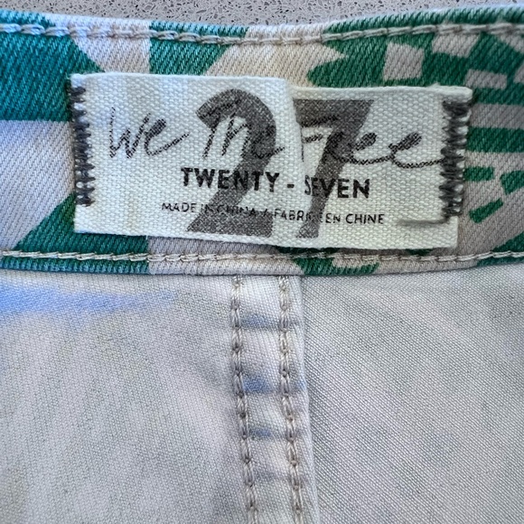 We The Free Youthquake Printed Stretch Crop Flare Fringe Hem Jeans Sz 27 - Picture 8 of 13